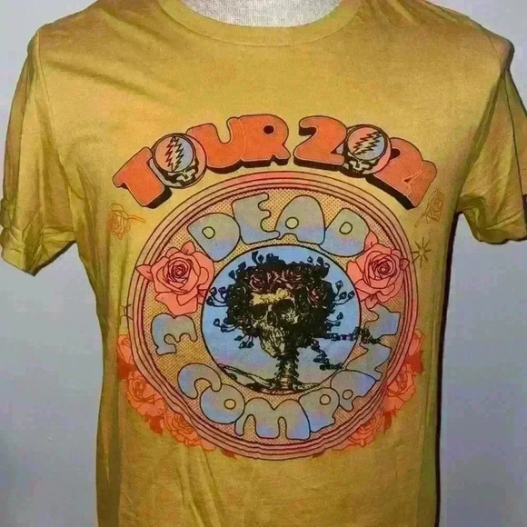 Dead & Co 2021 Tour Shirt Yellow Concert Grateful Dead - Picture 3 of 4
